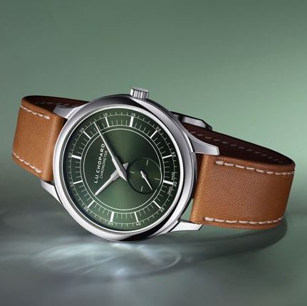 reloj Chopard LUC XPS Forest Green con correa marrón