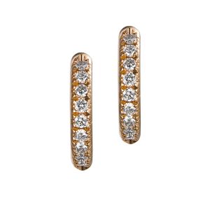 Pendientes-aros-finos-oro-rosa-diamantes - Ref J5265PB_Chocrón Joyeros