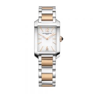 Baume et Mercier Hampton esfera blanca cuadrada 35mm