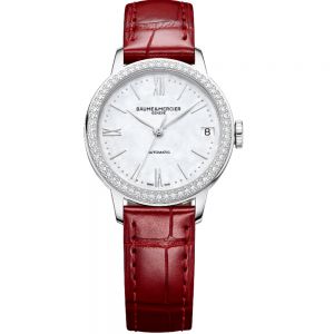 Baume et Mercier Classima automático con diamantes engastados