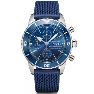 Breitling Superocean Heritage chrono 44mm caucho azul