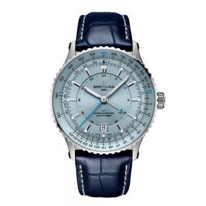 Breitling Navitimer Automatic GMT esfera azul con correa de piel 41mm