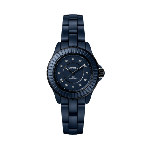 Chanel J12 BLEU Calibre 12.2 esfera azul índices con diamantes 33mm