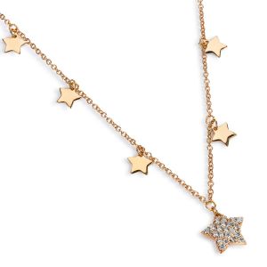 colgante-estrellas-oro-rosa-diamantes - Ref J5190clb Chocrón Joyeros