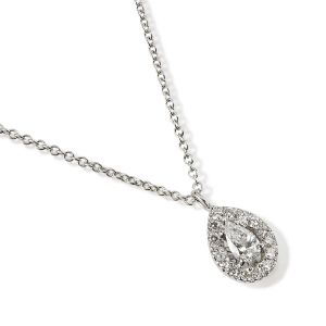 Colgante_oro_blanco_diamante_pera_orla_diamantes_ Ref J6097CLB_Chocrón Joyeros