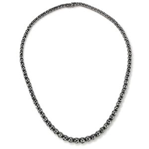 Collar_oro_blanco_diamantes_negros_ Ref J6107CB_Chocrón Joyeros