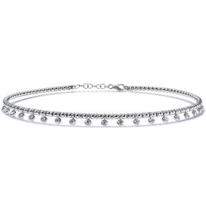Gargantilla Choker Bubbles oro blanco con diamantes- Ref J4846CB_Chocrón Joyeros