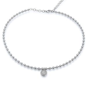 Gargantilla choker Bubbles oro blanco con circulo de diamantes- Ref J5367CB_Chocrón Joyeros