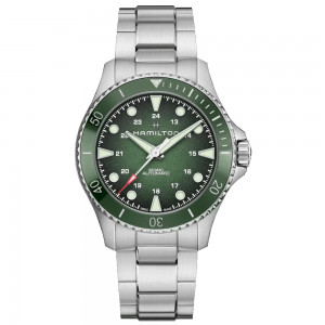 Hamilton Kahki Navy Scuba 43mm esfera verde