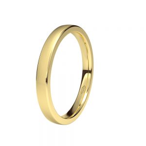 Alianza-boda-plana-oro-amarillo-satinado-2.5mm - Ref J-APL25M