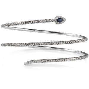 pulsera-oro-blanco-muelle-3-vueltas-diamantes-diamante-negro - Ref J5792PLB