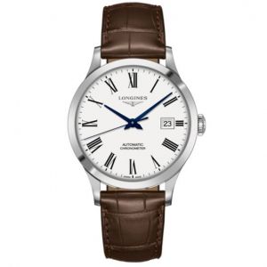 Longines Record Collection 40mm en acero y piel