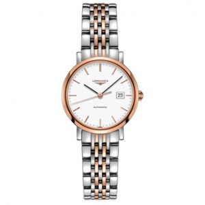 Longines Elegant 29mm en acero y oro rosa