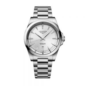 Longines Conquest esfera plateada 41mm