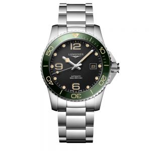 Longines Hydroconquest negro bisel verde 41mm 