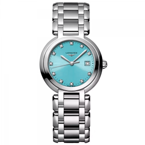 Longines Primaluna 30mm esfera azul turquesa