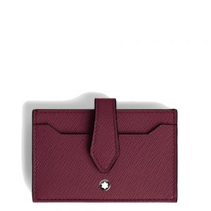 Montblanc Sartorial Portatarjetas para 5 tarjetas con cierre Burdeos