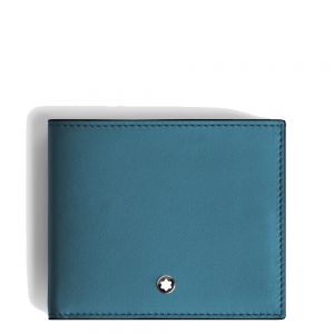 Montblanc Soft Cartera fina triple para 4 tarjetas azul 