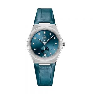 Omega Constellation esfera azul con correa 34mm