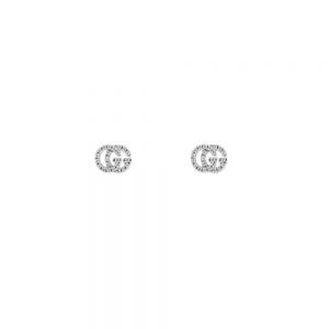 pendientes-gucci-ggrunning-oro-blanco-diamantes -  Ref YBD481678001