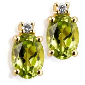 pendientes-oro-amarillo-peridotos-brillantes- Ref J6079TB