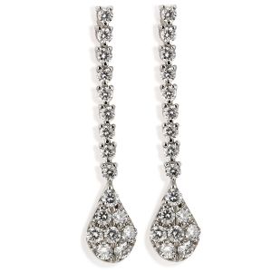 Pendientes-riviere-oro-blanco-diamantes-degrade- - Ref J6123PB_Chocrón Joyeros