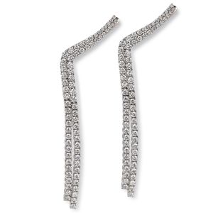 Pendientes-trepadores-oro-blanco-doble-hilera-diamantes-riviere- Ref J5616PB_Chocrón Joyeros