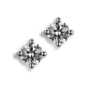 Pendientes-oro-blanco-diamantes-talla-brillante - Ref J5502TB