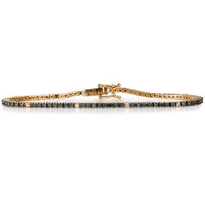 Pulsera-riviere-oro-rosa-diamantes-negros-blancos Ref J6041PLB_Chocrón Joyeros