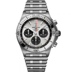 Breitling Chronomat B01 42mm acero esfera plateada