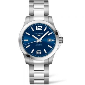 Longines Conquest esfera azul 39 mm acero