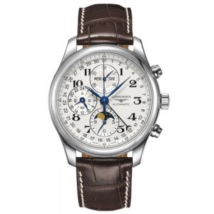 Longines Master Collection 42 mm cronografo acero y piel