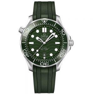 OMEGA Seamaster Diver 300M Acero Esfera verde Caucho