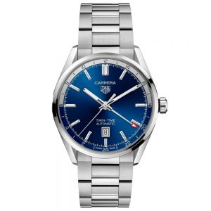 TAG Heuer Carrera Calibre 7 Automático Twin-Time 41 mm Esfera Azul