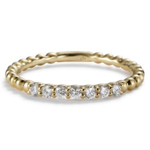 Sortija Media Alianza Bubbles oro amarillo con diamantes- Ref J5131SB_Chocrón Joyeros