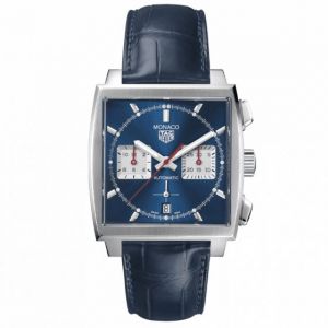 TAG Heuer Monaco Calibre Heuer 02 esfera azul y piel