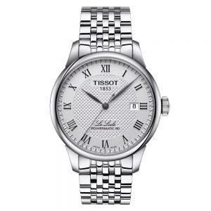 Tissot Le Locle Powermatic 80 color esfera plata brazalete 39mm