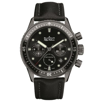 Blancpain Fifty Fathoms Cronógrafo Flyback Cerámica negra 43,60mm 