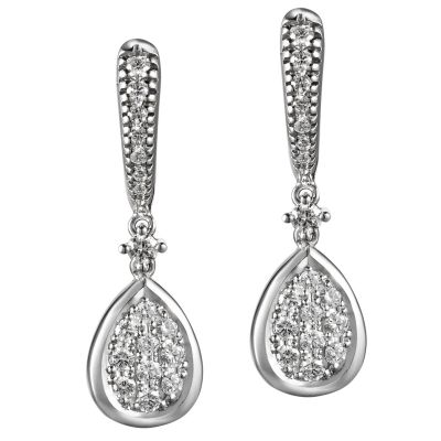 Pendientes Brillantes Oro Blanco 0,50ct Tuerca Dream Gems 168022