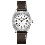 Hamilton Khaki Field Expedition Auto blanco correa marrón 41mm