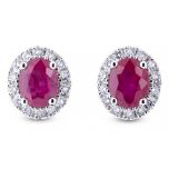 Pendientes-oro-blanco-rubies-orla-diamantes - Ref J4836TB