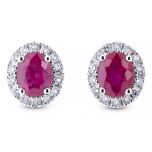 Pendientes-oro-blanco-rubies-orla-diamantes - Ref J4836TB