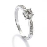 Anillo-compromiso-solitario-oro-blanco-diamantes |Ref J5924SB|Chocrón Joyeros