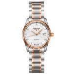 reloj mujer Longines Master Collection acero y oro rosa con esfera de nácar y brillantes-Chocron Joyeros- L22575897