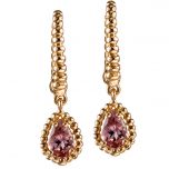 Pendientes-bubbles-oro-rosa-espinelas-talla-pera - Ref J5771PO