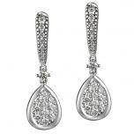 Pendientes-oro-blanco-diamantes - Ref J5670PB
