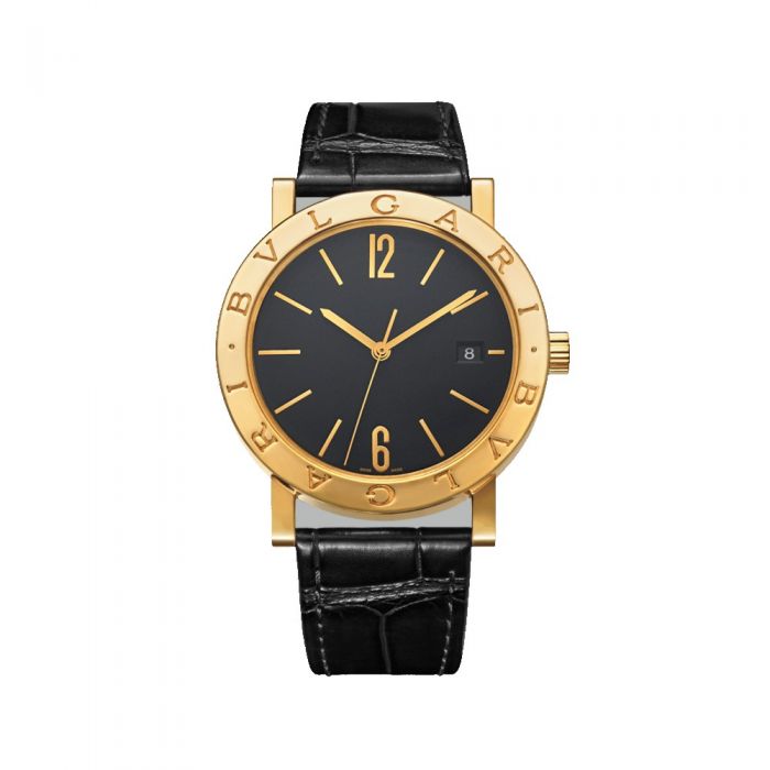 Bulgari Bulgari esfera negra con caja de oro 18qt 38mm Chocron Joyeros