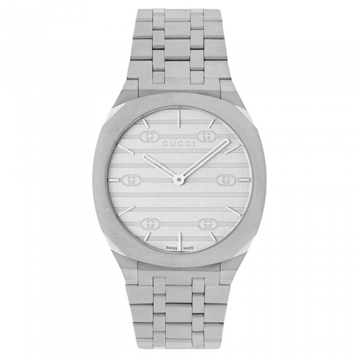 Reloj GUCCI 25H de 34 mm plateado Chocron Joyeros