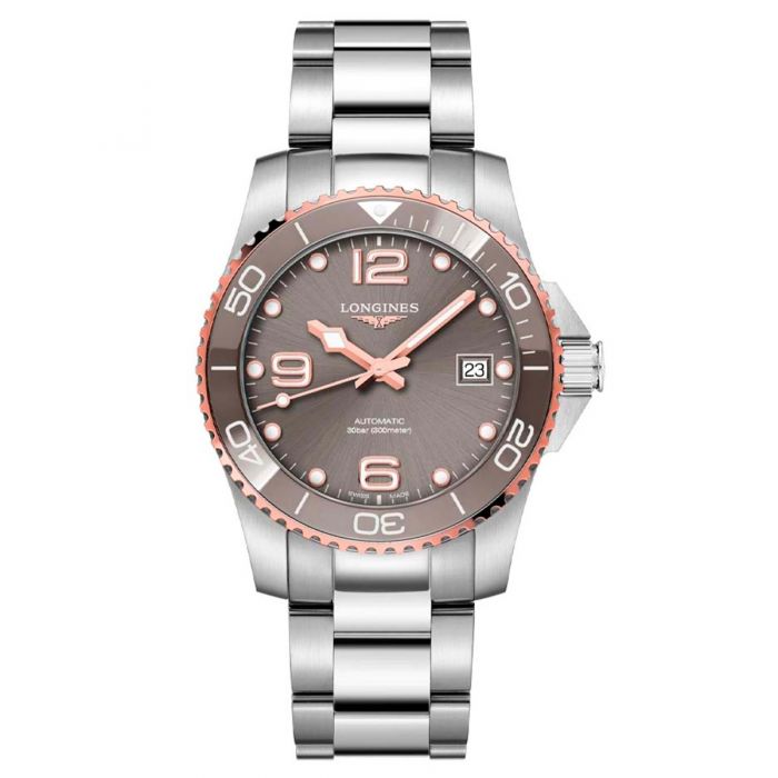 Longines Hydroconquest 39mm Acero Esfera Gris Distribuidor oficial Longines Chocron Joyeros