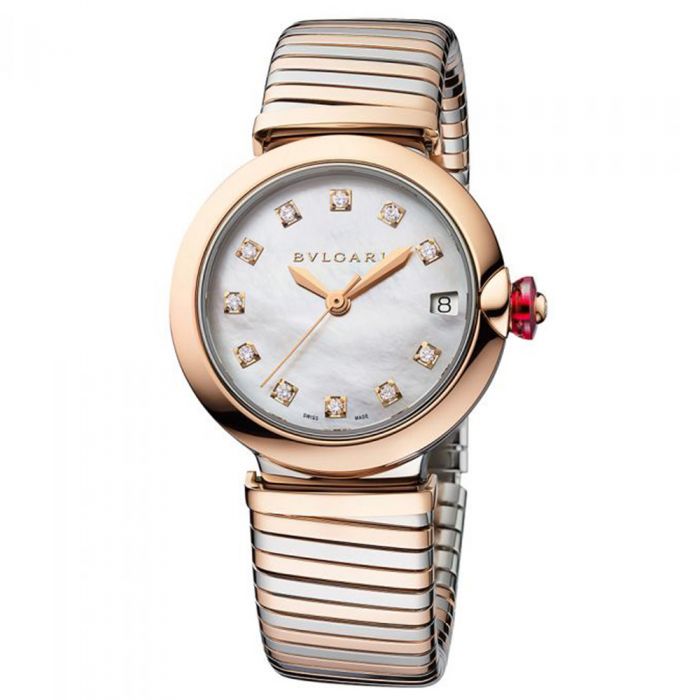Bulgari LVCEA Tubogas acero y oro 33 mm Chocron Joyeros Chocron Joyeros